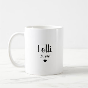 Taza De Café Regalo de anuncio de embarazo de Lolli Abuela