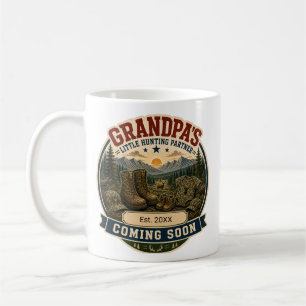 Taza De Café Regalo de anuncio de embarazo para abuelo cazador