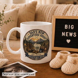 Taza De Café Regalo de anuncio de embarazo para papá de camping