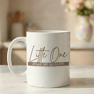 Taza De Café Regalo de Anuncio de Embarazo Tía Pequeñito