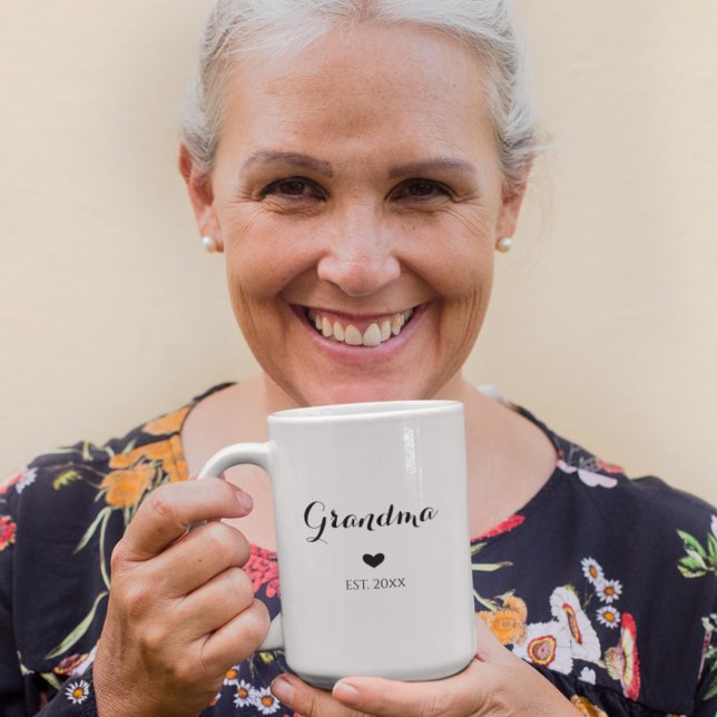 Taza De Café Regalo de anuncio de nacimiento Los abuelos aman e (Subido por el creador)