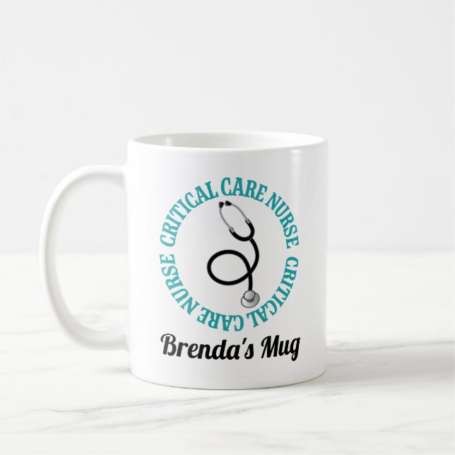 Taza De Café Regalo de Apreciación de Enfermero Crítico (Izquierda)