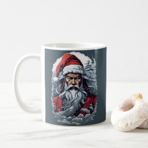 Taza De Café Regalo de arte de los Navidades de Samurai Santa W