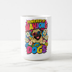 Taza De Café Regalo de arte pop divertido de Mahjong y pug