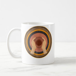 Taza De Café Regalo de artista de cerámica retro alfarería