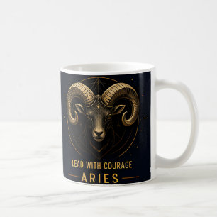 Taza De Café Regalo de astrología de Aries Símbolo de carnero F