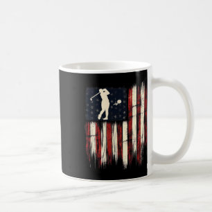 Taza De Café Regalo de bandera angustiada patriótica para golf 