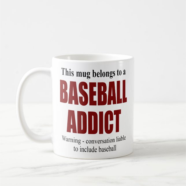 Taza De Café Regalo de béisbol personalizado (Izquierda)
