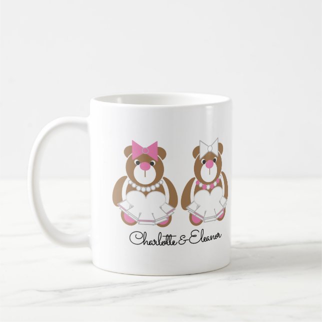 Taza De Café Regalo de boda lesbiana con novia (Izquierda)