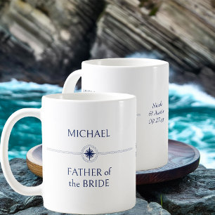 Taza De Café Regalo de boda náutico para el padre de la novia