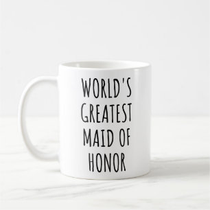 Taza De Café Regalo de Boda para la Dama de Honor más Grande de