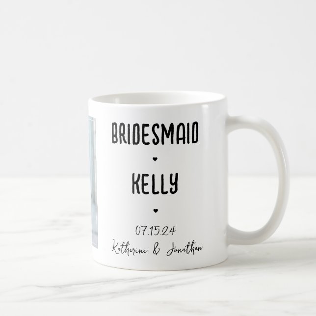 Taza De Café Regalo de boda personalizado con foto de dama de h (Derecha)