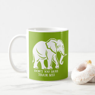 Taza De Café Regalo de broma de elefante blanco