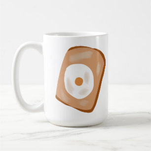 Taza De Café Regalo de Brunch de Huevo Frito en Tostada Minimal