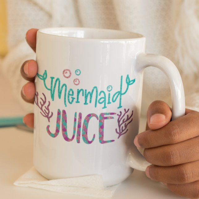Taza De Café Regalo de café del Purpurina de jugo de sirena (Subido por el creador)