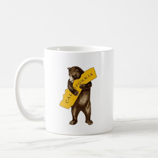 Taza De Café Regalo de California para el abrazo de osos de Cal (Izquierda)