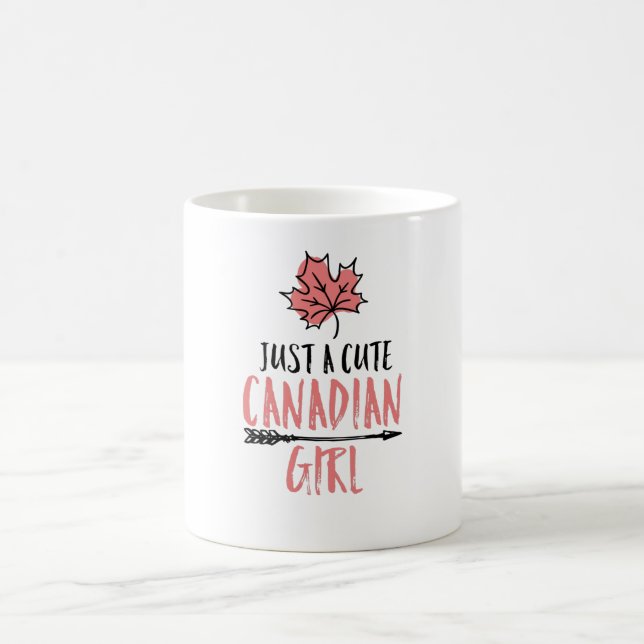 Taza De Café Regalo de Canadá Chica canadiense (Centro)