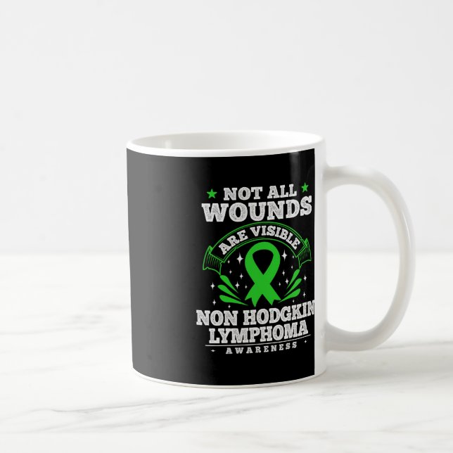 Taza De Café Regalo de Cáncer de Sangre Linfoma No Hodgkin Conc (Derecha)