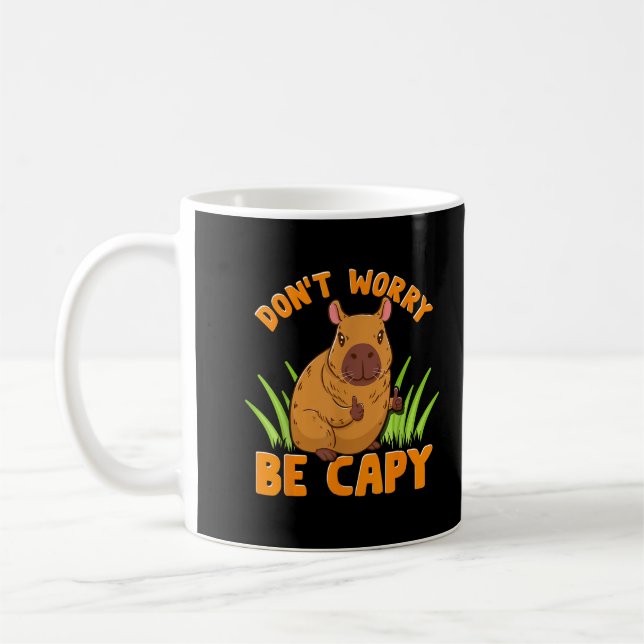 Taza De Café Regalo de Capibara Cute Gracioso Dueño De Ganadero (Izquierda)