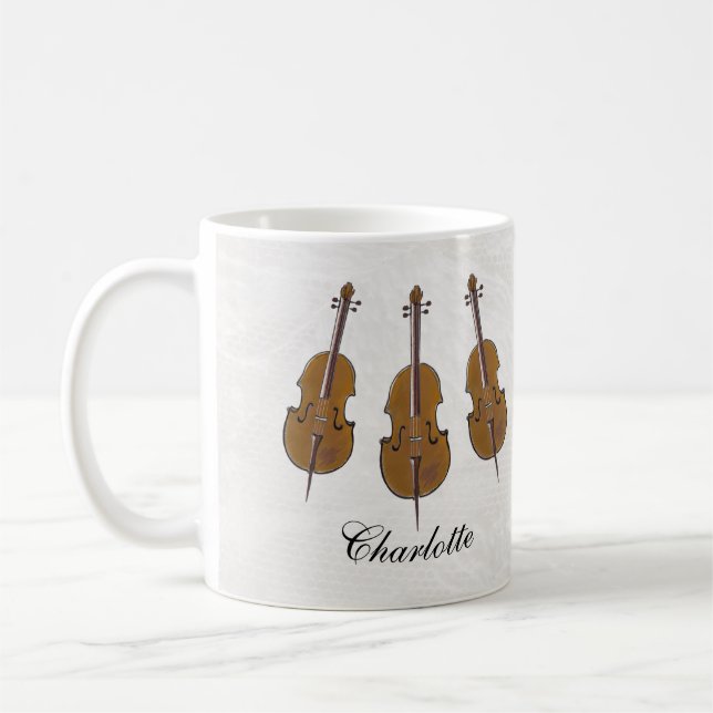 Taza De Café Regalo de cello personalizado (Izquierda)