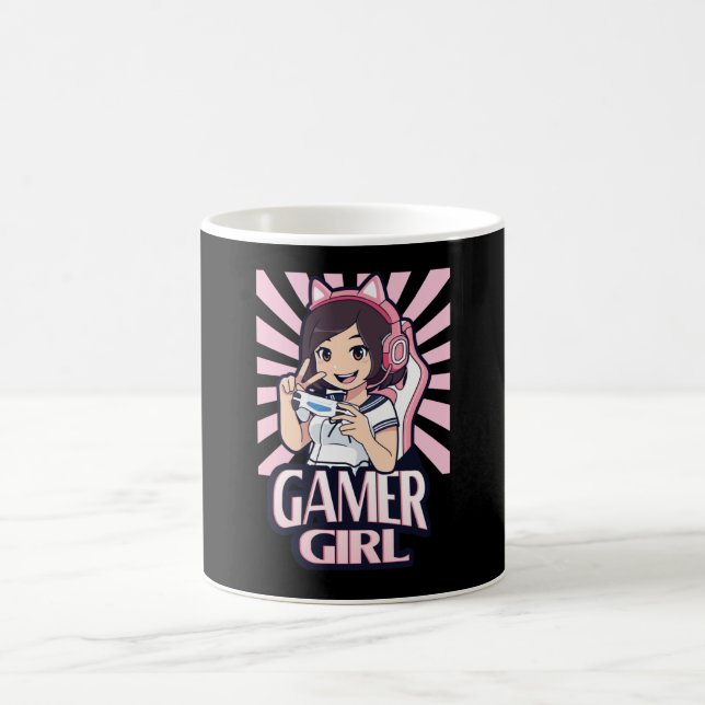 Taza De Café Regalo de Chicas de juegos de Chica de Anime Gamer (Centro)