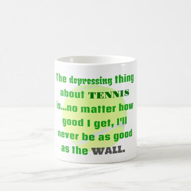 Taza De Café Regalo De Chiste De Tenis Para La Pelota De Tenis  (Centro)