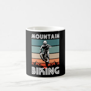 Taza De Café Regalo de ciclismo de montaña retro para fanáticos