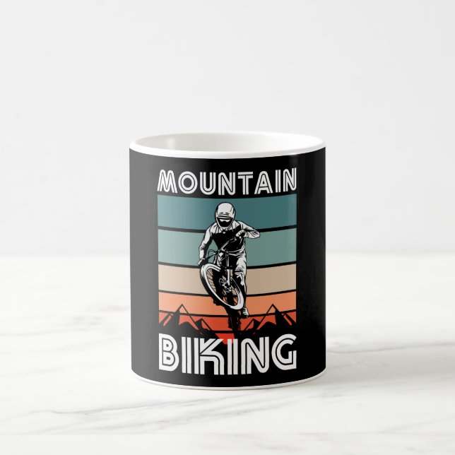 Taza De Café Regalo de ciclismo de montaña retro para fanáticos (Centro)