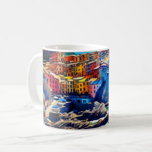 Taza De Café Regalo de Cinque Terre Italia (Anverso izquierdo)