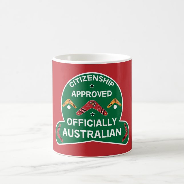 Taza De Café Regalo de ciudadanía australiana - Aprobación de c (Centro)