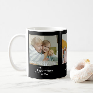 Taza De Café Regalo de collage de 3 fotos personalizadas del añ