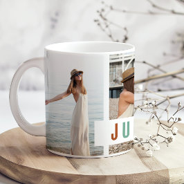 Taza De Café Regalo de Collage de fotos "Just Breathe"