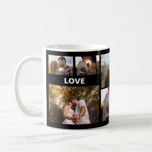 Taza De Café Regalo de collage de fotos románticas para parejas