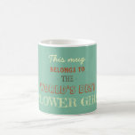 Taza De Café Regalo de color Pastel de terracota verde para chi<br><div class="desc">Regalo de color Pastel de terracota verde para chica florida</div>