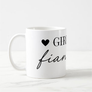 Taza De Café Regalo de compromiso de novia moderna a prometida