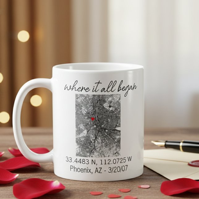 Taza De Café Regalo de compromiso del día de San Valentín donde (Subido por el creador)