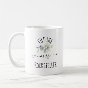 Taza De Café Regalo de Compromiso para la Futura Sra. Greenery,