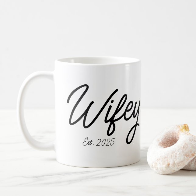 Taza De Café Regalo de compromiso personalizado para ella Novia (Con donut)
