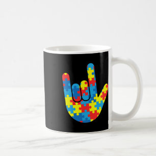 Taza De Café Regalo de Conciencia de Autismo Lenguaje de Señas 