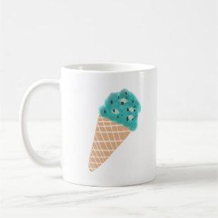 Taza De Café Regalo de Cono de Helado de Chocolate con Menta