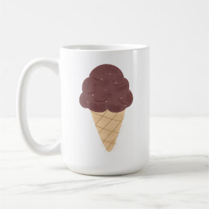 Taza De Café Regalo de Cono de Helado de Chocolate para Amantes