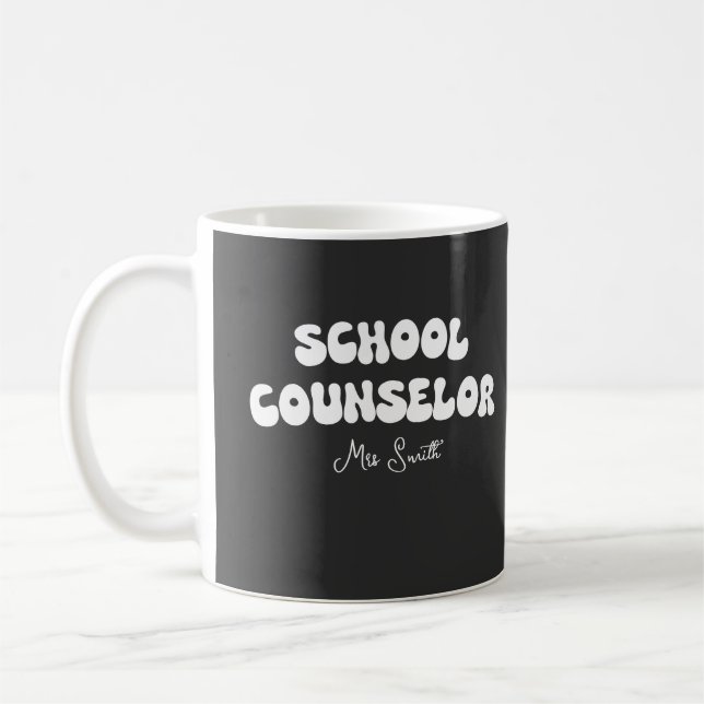 Taza De Café Regalo de consejero escolar personalizado (Izquierda)