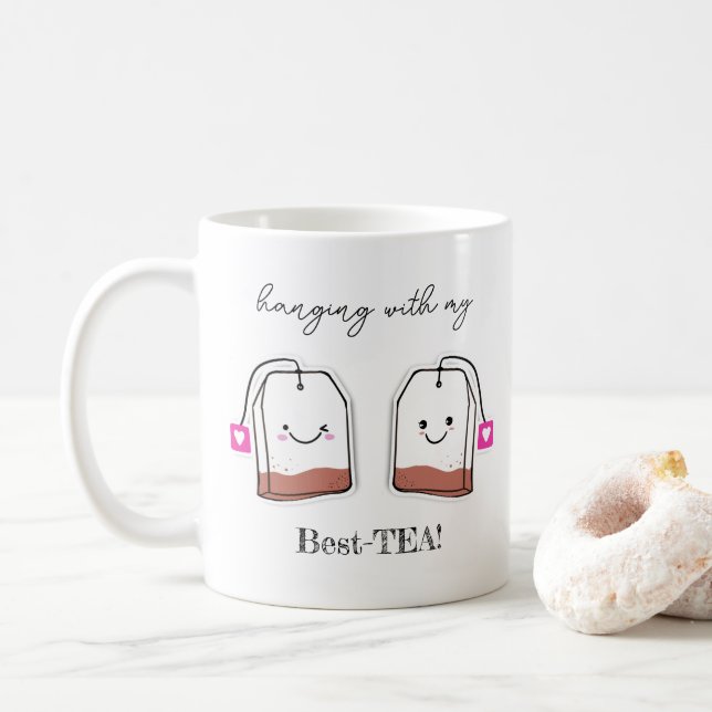Taza De Café Regalo de cumpleaños con mi mejor TÉ (Con donut)