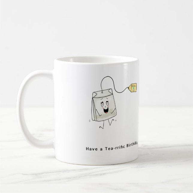 Taza De Café Regalo de cumpleaños, cumpleaños con tema de té, a (Izquierda)