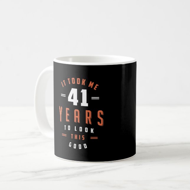 Taza De Café Regalo de cumpleaños de 41 años (Anverso izquierdo)