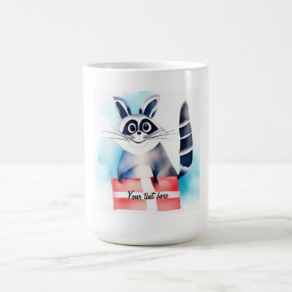 Taza De Café Regalo de cumpleaños de Cute Raccoon