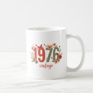Taza De Café Regalo de cumpleaños de mariposa floral retro vint