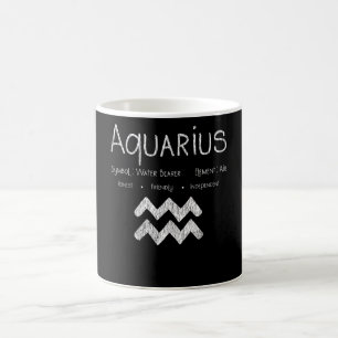 Taza De Café Regalo de cumpleaños del signo zodiacal Acuario Re