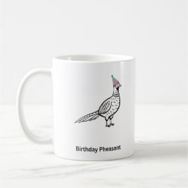 Taza De Café Regalo de cumpleaños, faisán de cumpleaños, pájaro