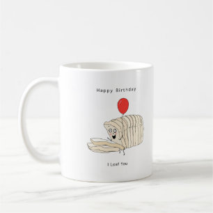 Taza De Café Regalo de cumpleaños, Feliz Cumpleaños, Pan, Te Am
